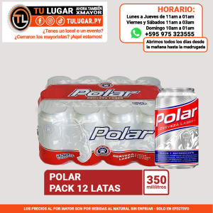 Cerveza Polar pack x 12 latas de 350ml Al Por Mayor