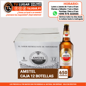 Cerveza Amstel x Caja 12 botellas de 650ml Al Por Mayor