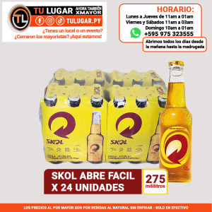 Cerveza Skol x 24 botellas de 275ml Al Por Mayor