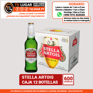 Cerveza Stella Artois caja x 12 botellas de 600ml Al Por Mayor