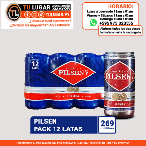 Cerveza Pilsen'i  pack x 12 latitas de 269ml Al Por Mayor