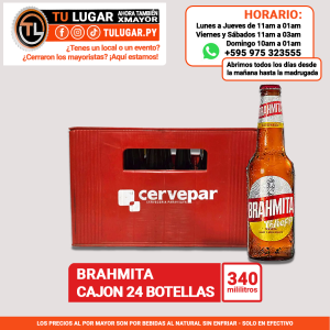 Cerveza  Brahmita cajón x 24 botellas de 340ml Al Por Mayor
