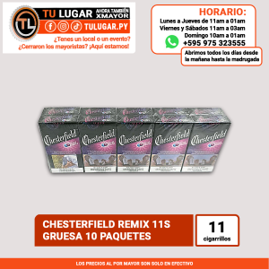 CIGARRILLO CHESTERFIELD REMIX BOX 11s | Gruesa 10 paquetes