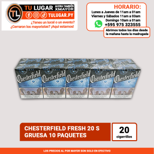 CHESTERFIELD FRESH 20 S | Gruesa 10 paquetes