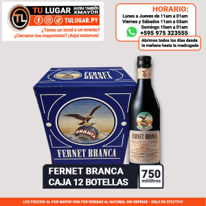 Aperitivo Fernet Branca caja x 12 botellas de 750ml Al Por Mayor