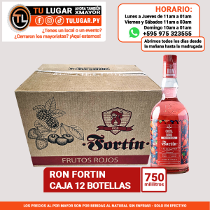 Ron Fortin 750 ml Frutos Rojos: El sabor de Paraguay al por mayor