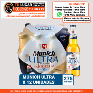 Cerveza Premium Sin Gluten Munich Ultra - 275ml x 12 botellas