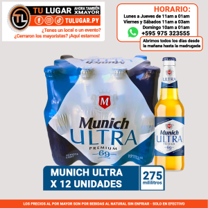Cerveza Premium Munich Ultra - 275ml al por Mayor x 12 botellas