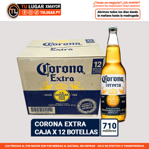 Cerveza Corona extra 710ml Caja 12 botellas - Por mayor