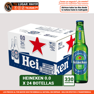 Heineken Sin Alcohol botella 330ml Caja de 24 unidades al Por Mayor