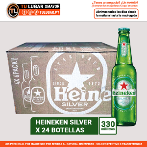 Cerveza Heineken Silver 330ml caja x 24 unidades al Por Mayor