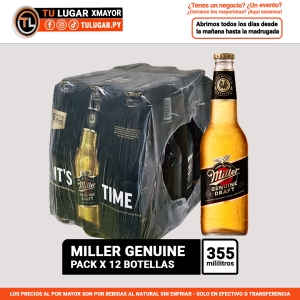 Cerveza Miller Genuine Draft 355ml - 12 Botellas