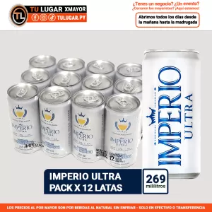 Cerveza Imperio Ultra 269 pack por 12 latas - Al por mayor