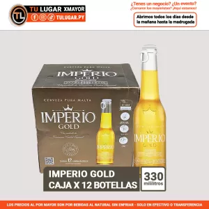 Cerveza Imperio Gold Caja de 12 Botellas 330ml Al Por Mayor